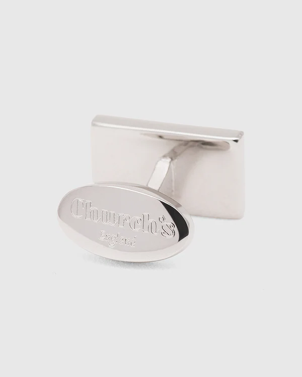 Gatsby Cufflink Rhodium Plated Textured
