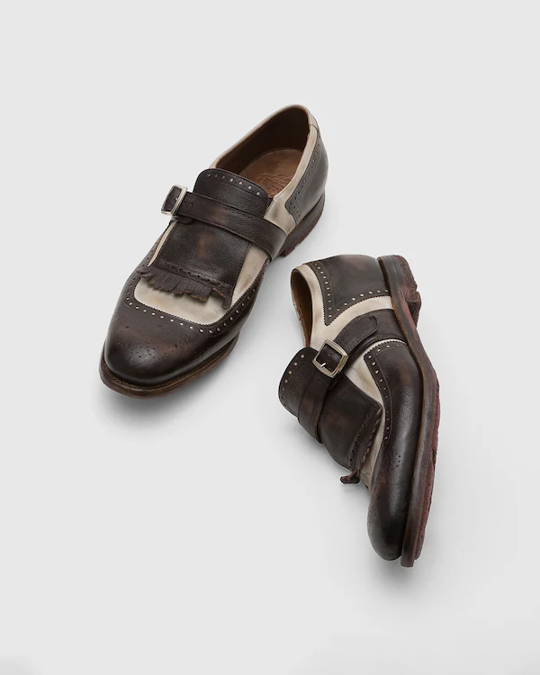 Shanghai Glacè calf and Nabuk Loafer