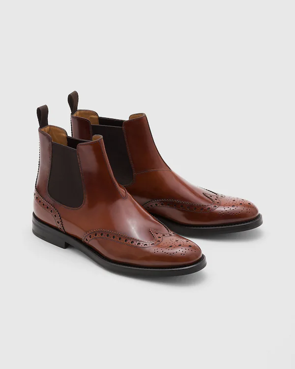 Ketsby Wg Polished Fumè Brogue Chelsea Boot