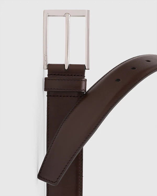Elongated Buckle Belt Nevada Leather