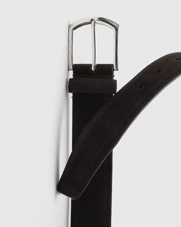 Classic Buckle Belt Suede Belt