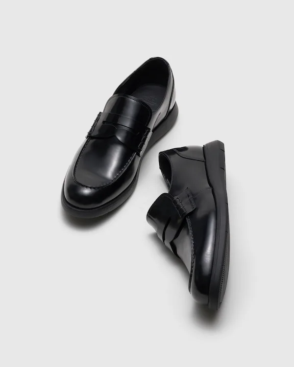 Rock Ferry Roadrunner Polished Fumé Leather Loafer