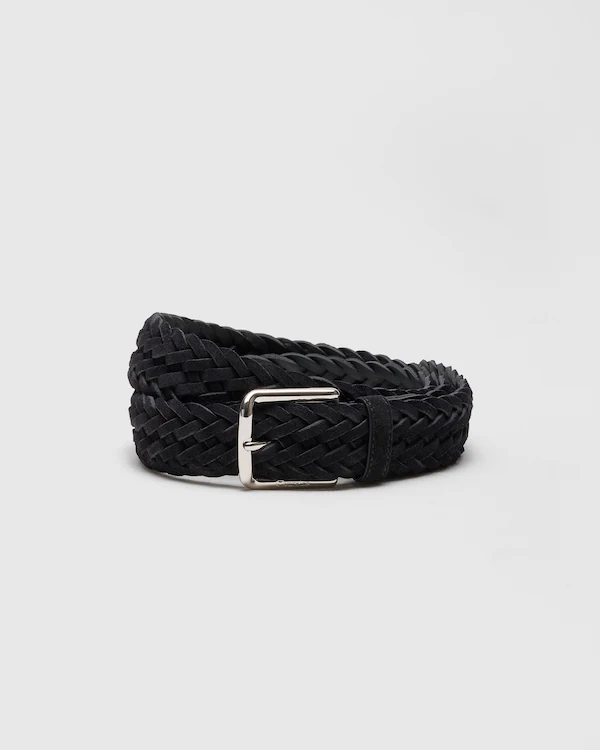 Belt Woven Suede Belt