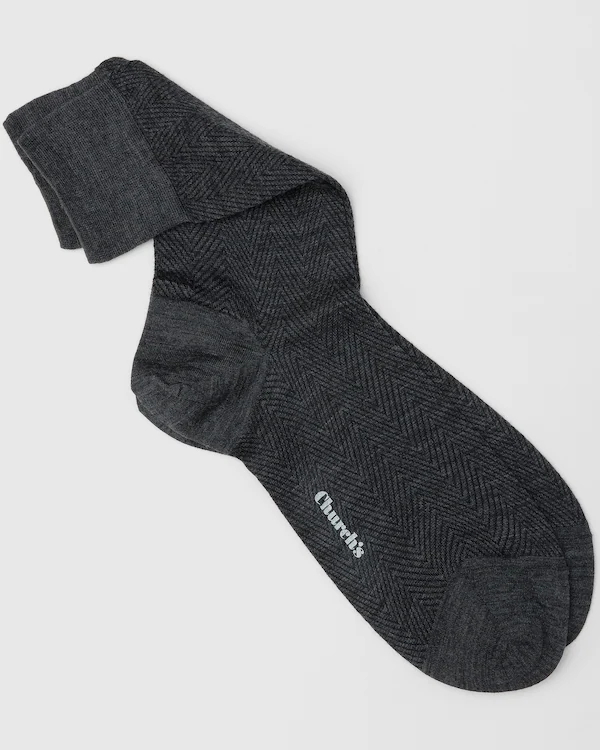 Socks with a herringbone pattern Herringbone Wool Socks