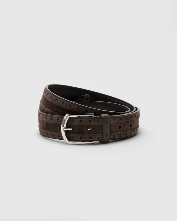 Belt Brogue Antique Suede Belt