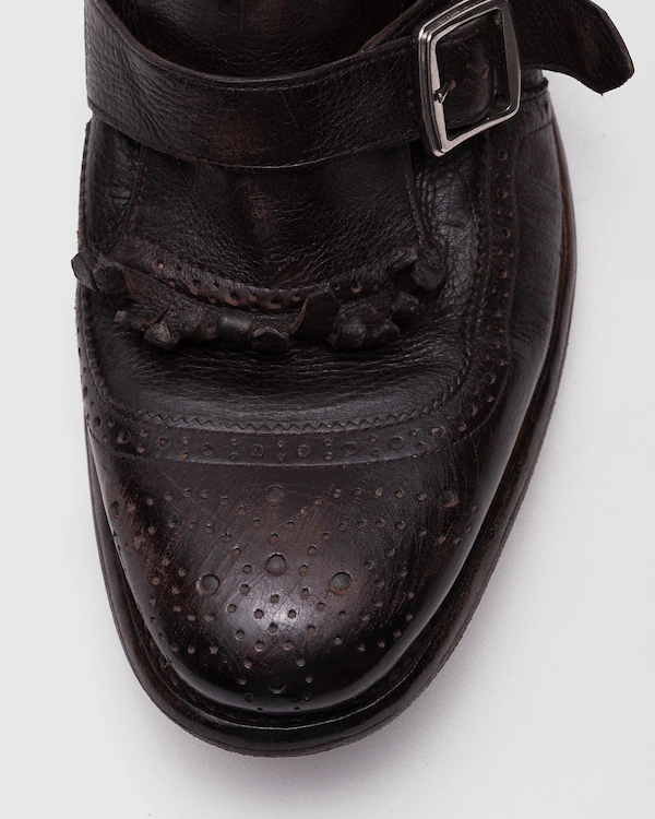Shanghai W Glacé Calf Monk Strap