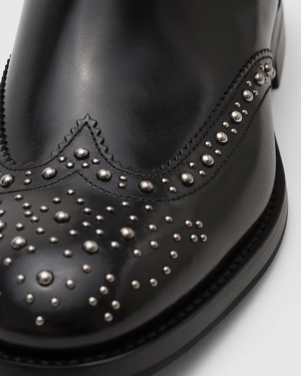 Ketsby Met. Polished Binder Chelsea Boot with Studs