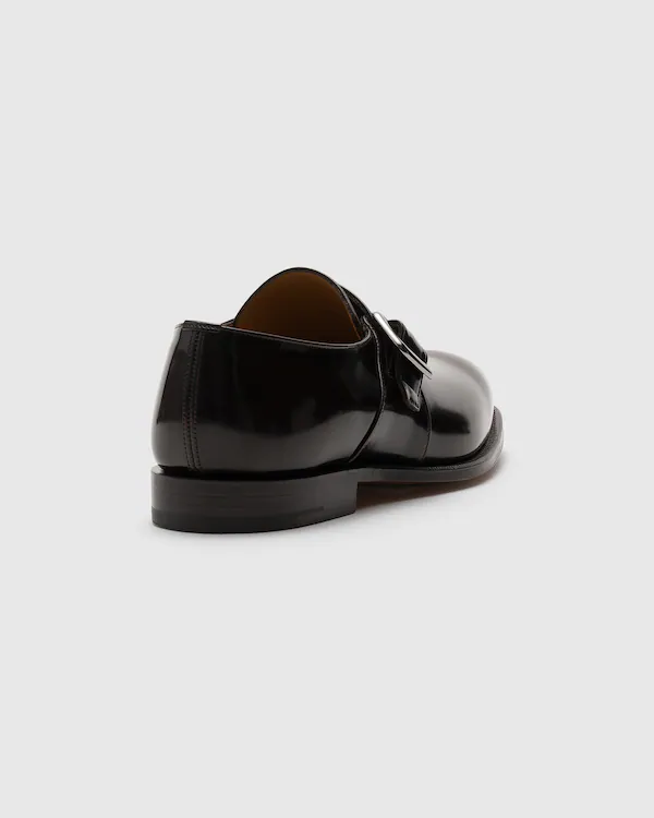 Westbury Polished Fumé Leather Monk Strap