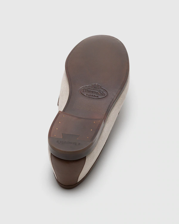 Rother Linen and Fumé Brushed Leather Loafer