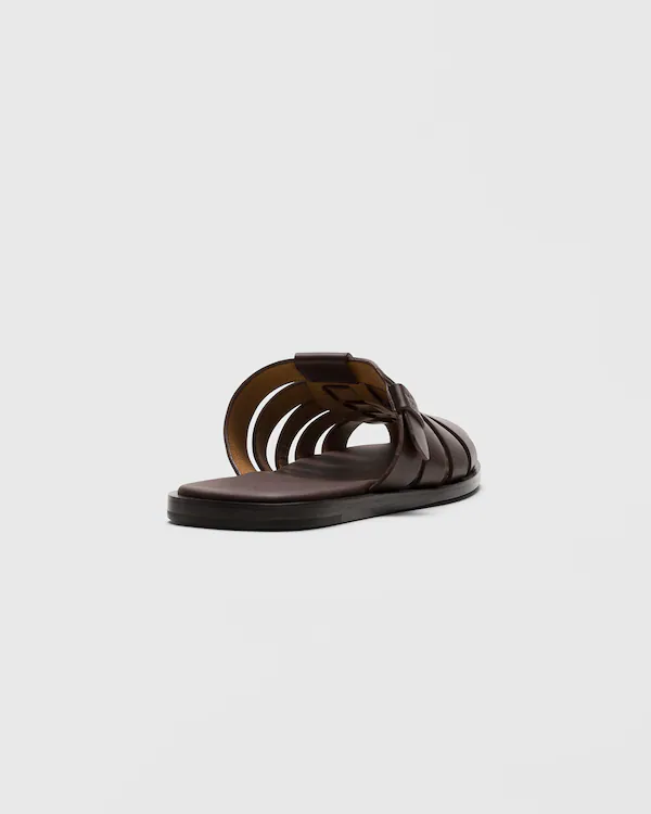 Oban Calfskin Mule Sandal with Antique Finish