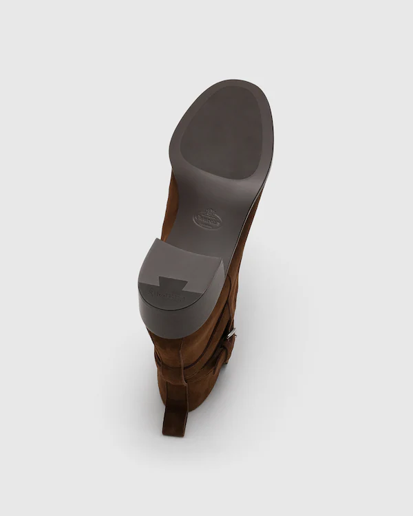Paloma Suede Boot with Antique Finish