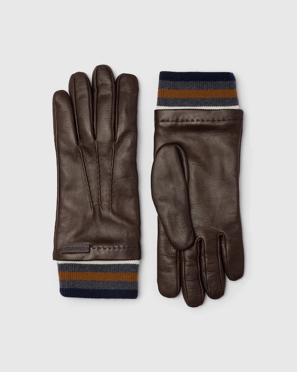 Mens Gloves Nappa and Knit Men's Gloves