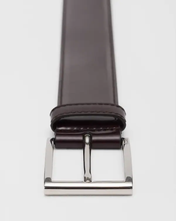 Elongated Buckle Belt Polished Binder