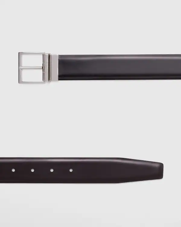 Reversible Facet Buckle Belt Polished Binder
